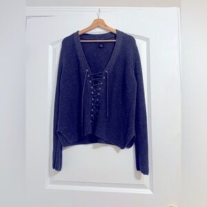 Allegra Gold Front Tie Sweater